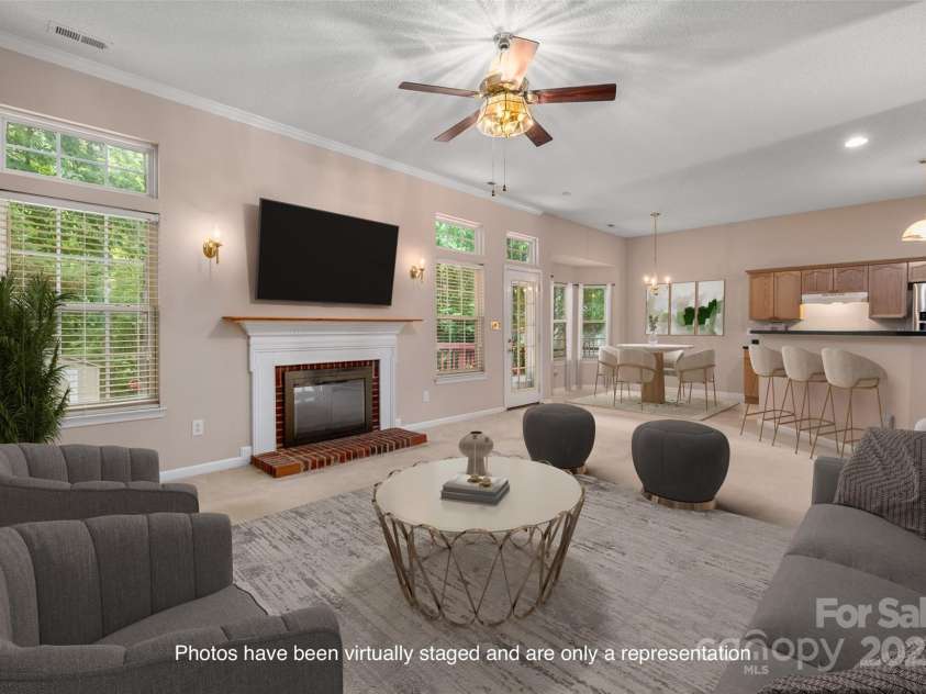 8002 Kingston Drive, Waxhaw, NC 28173.  MLS# CAR4270138, YatesRealty ID 26062. Virtually Staged
