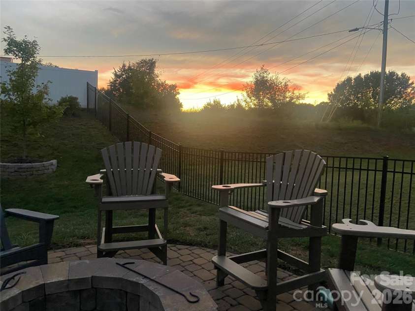 4450 Streamside Road, Denver, NC 28037.  MLS# CAR4374294, YatesRealty ID 26063. Lovely Sunsets from backyard