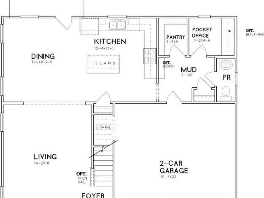 4041 Jenison Valley Court, Charlotte, NC 28214.  MLS# CAR4271077, YatesRealty ID 26082. Floor Plan - First Floor