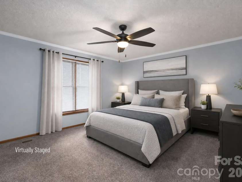 3815 Wild Cherry Road, Shelby, NC 28150.  MLS# CAR4387447, YatesRealty ID 26089. Primary bedroom virtually staged