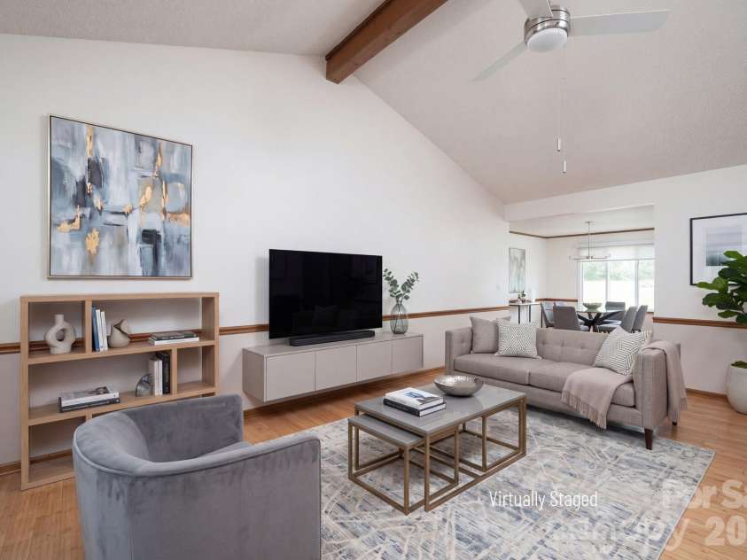 3815 Wild Cherry Road, Shelby, NC 28150.  MLS# CAR4387447, YatesRealty ID 26089. Virtually staged livingroom