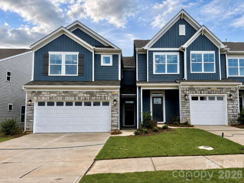 114 Pointer Trail, Troutman, NC 28166.  MLS# CAR4387480, YatesRealty ID 26103. Homesite 6 features an Elijah F end unit plan