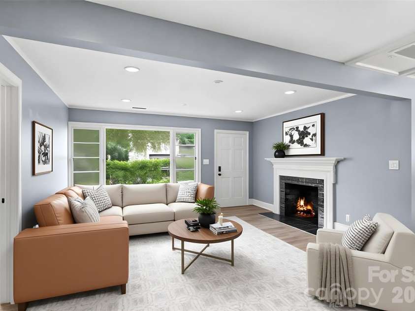 1626 Taylor Avenue, Charlotte, NC 28216.  MLS# CAR4387414, YatesRealty ID 26105. Living Room - Virtual Staging