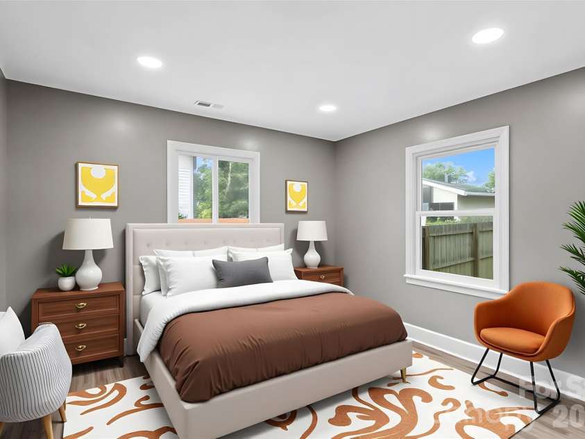 1626 Taylor Avenue, Charlotte, NC 28216.  MLS# CAR4387414, YatesRealty ID 26105. Secondary Bedroom #2 - Virtually Staged