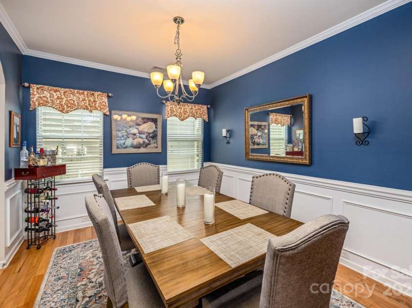 134 Cherry Bark Drive, Mooresville, NC 28117.  MLS# CAR4274473, YatesRealty ID 26107. Dining Area w/Wainscoting