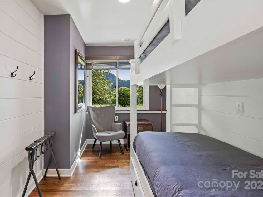 400 Kings Drive, Lake Lure, NC 28746.  MLS# CAR4264882, YatesRealty ID 2612. 3 mini bunk rooms create the dream family gathering environment and all with mountain starlit views.