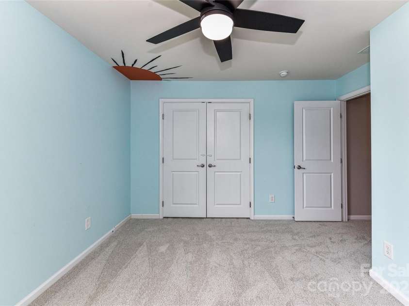 3533 Catherine Creek Place, Davidson, NC 28036.  MLS# CAR4279633, YatesRealty ID 26125. Bedroom 2 on upper level with ceiling fan/light!