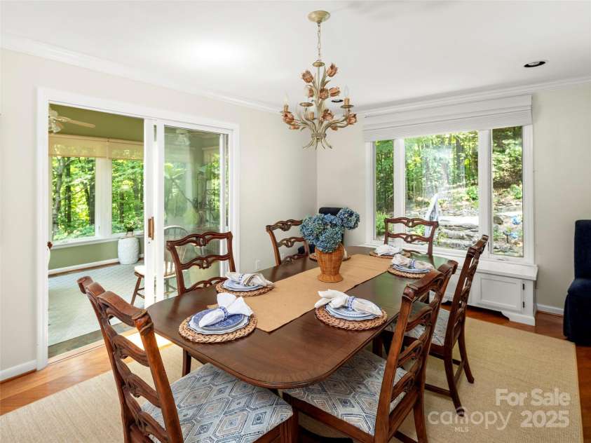64 Wells Lane, Tryon, NC 28782.  MLS# CAR4277197, YatesRealty ID 26131. Dining Room
