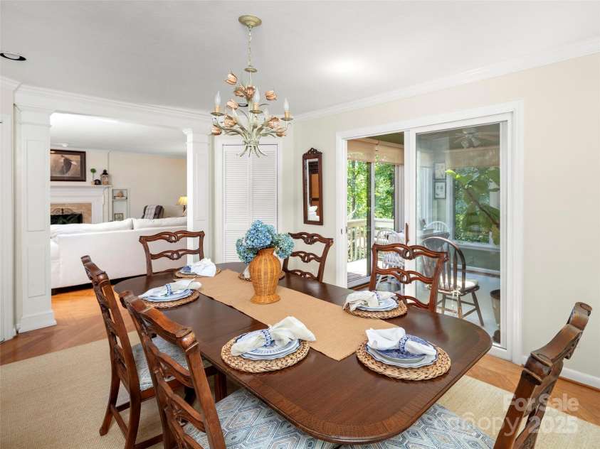 64 Wells Lane, Tryon, NC 28782.  MLS# CAR4277197, YatesRealty ID 26131. Dining Room