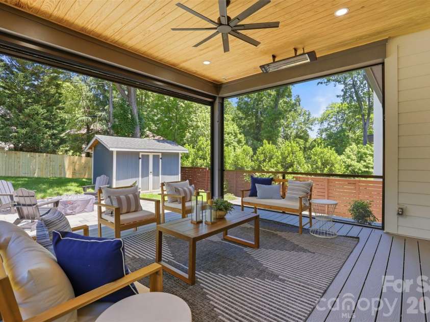 2649 Laburnum Avenue, Charlotte, NC 28205.  MLS# CAR4314719, YatesRealty ID 2614. Screened-in Porch