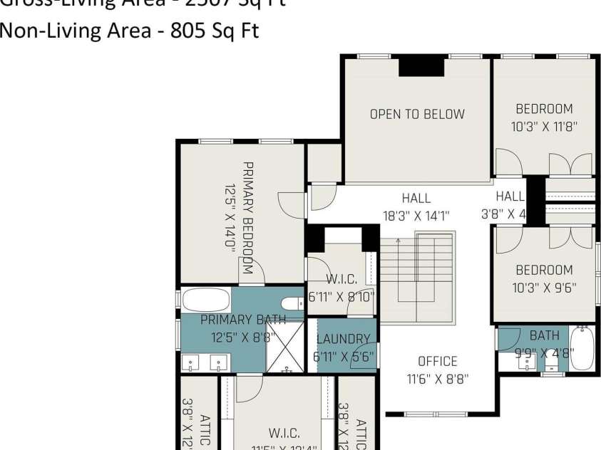 9527 Walkers Ferry Road, Charlotte, NC 28214.  MLS# CAR4255253, YatesRealty ID 26145. Second floor layout