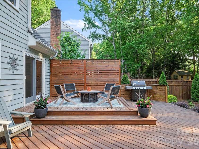10428 South Hall Drive, Charlotte, NC 28270.  MLS# CAR4383038, YatesRealty ID 26160. Beautiful Deck