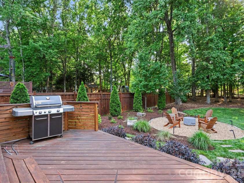 10428 South Hall Drive, Charlotte, NC 28270.  MLS# CAR4383038, YatesRealty ID 26160. Grilling area & fire pit