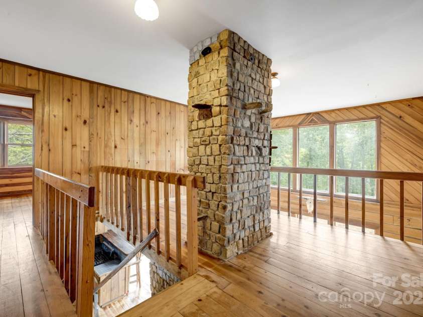 465 Youngs Gap Road, Fletcher, NC 28732.  MLS# CAR4275186, YatesRealty ID 26162. Loft area w upper stone stack