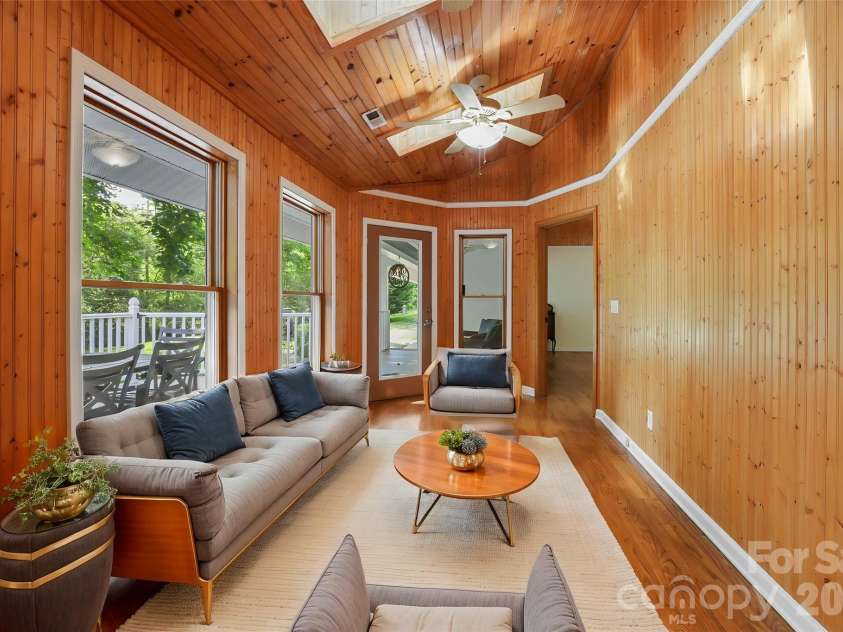 645 Fork Creek Road, Saluda, NC 28773.  MLS# CAR4398267, YatesRealty ID 26169. Sun Room
