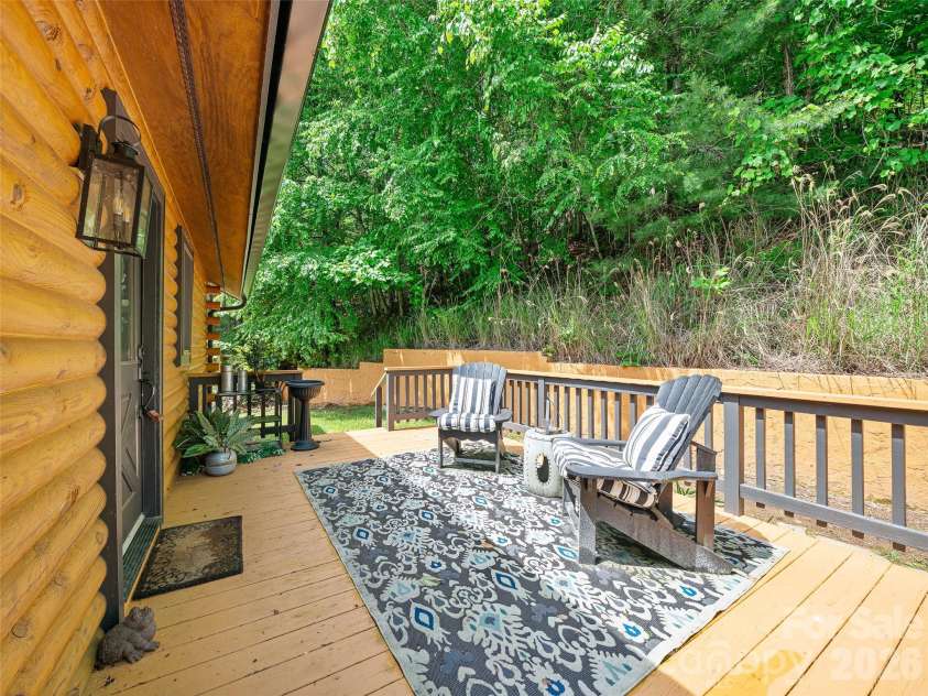 357 Rosewood Lane, Burnsville, NC 28714.  MLS# CAR4385330, YatesRealty ID 26173. Back Deck