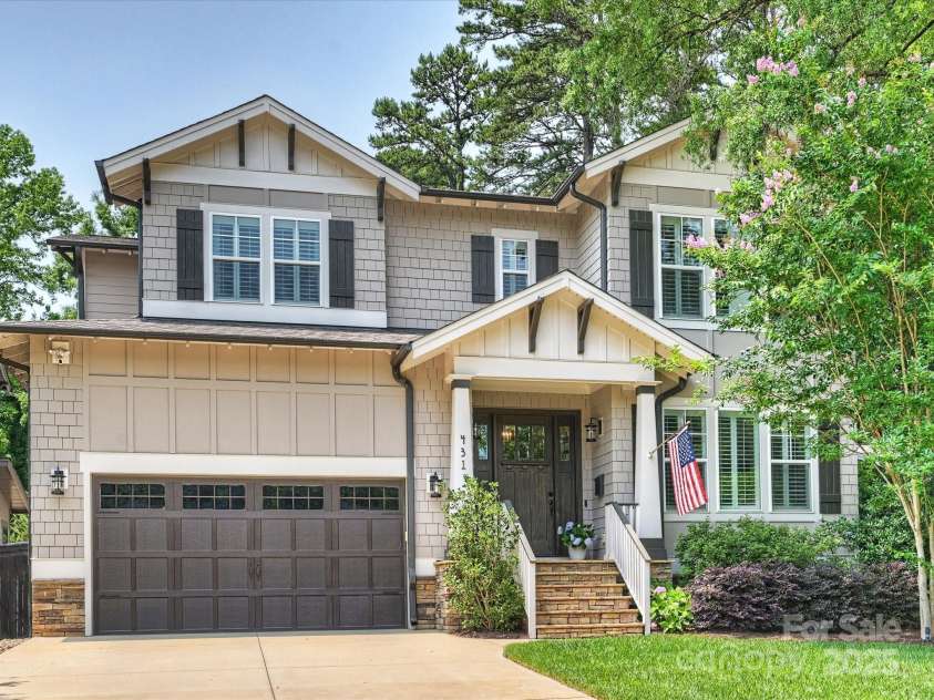 431 Wonderwood Drive, Charlotte, NC 28211.  MLS# CAR4266684, YatesRealty ID 26192. Front Exterior