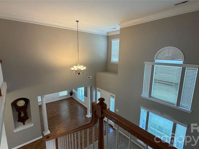 11234 Huntington Meadow Lane, Charlotte, NC 28273.  MLS# CAR4386495, YatesRealty ID 26195. View from upper hallway