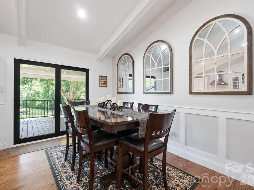 2549 Lake Shore Road, Denver, NC 28037.  MLS# CAR4385563, YatesRealty ID 26196. Dining area with new slider to deck