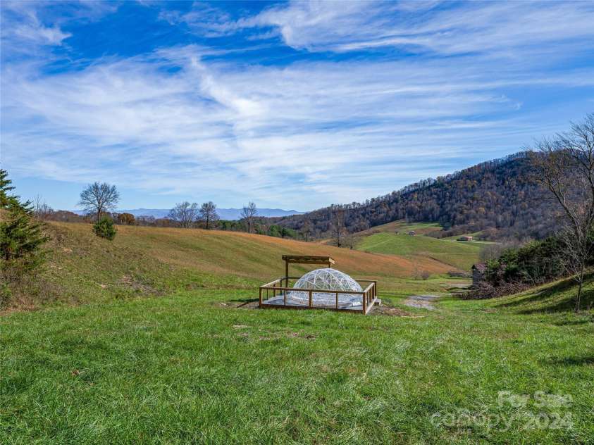 435 N Turkey Creek Road, Leicester, NC 28748.  MLS# CAR4199119, YatesRealty ID 262. At the edge of the back pastures, looking south east