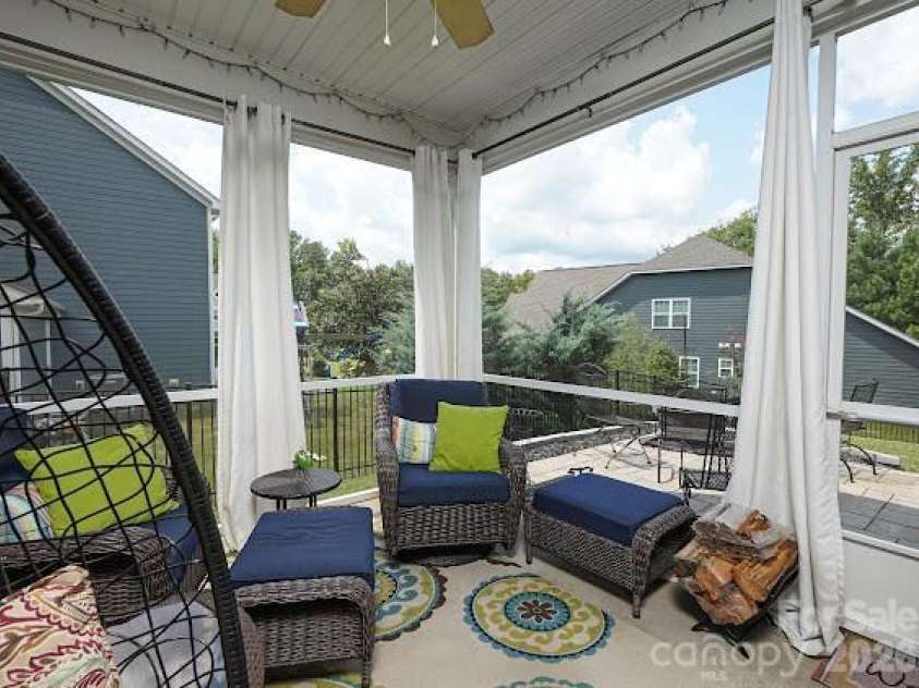 776 Kathy Dianne Drive, Indian Land, SC 29707.  MLS# CAR4337602, YatesRealty ID 2624. Screened Porch off Kitchen