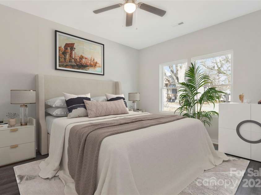 511 Roberts Street, Shelby, NC 28150.  MLS# CAR4232820, YatesRealty ID 26253. Virtually staged primary bedroom