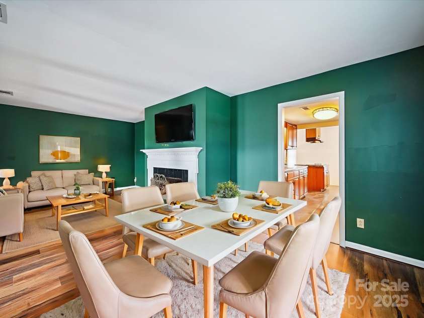 8436 Knights Bridge Road, Charlotte, NC 28210.  MLS# CAR4280669, YatesRealty ID 26264. Living/Dining Room - Virtually Staged