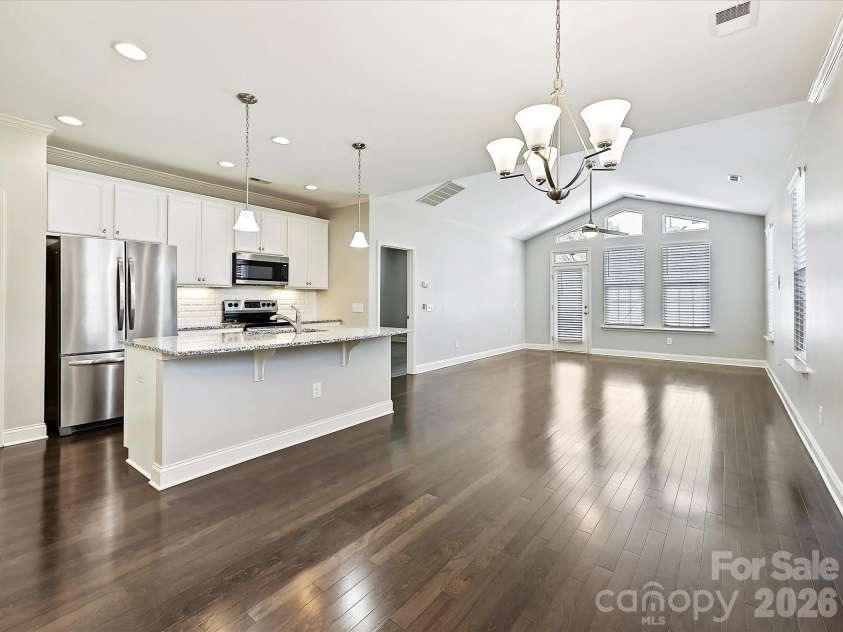 113 Park View Drive, Belmont, NC 28012.  MLS# CAR4352382, YatesRealty ID 2627. Kitchen, Dining & Great Room Area