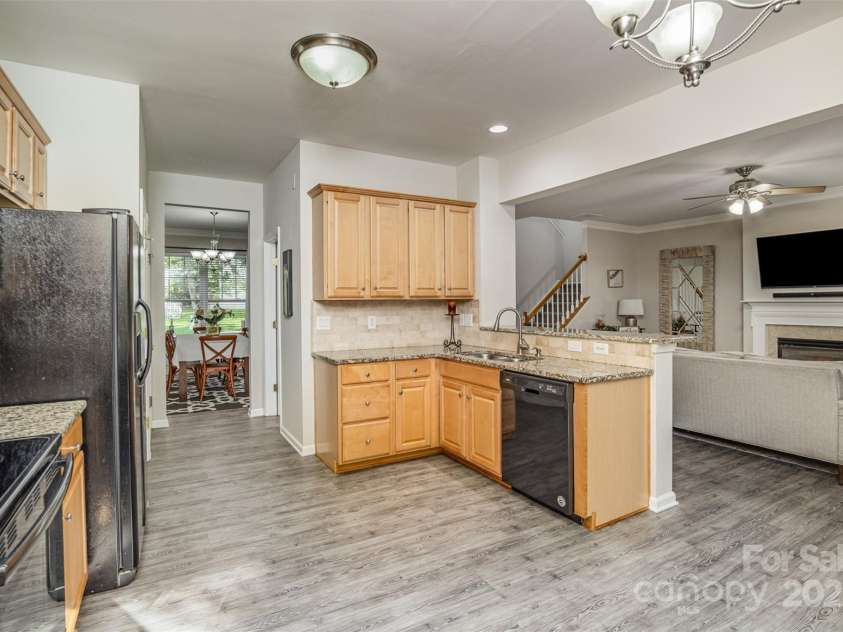 3009 Early Rise Avenue, Indian Trail, NC 28079.  MLS# CAR4241986, YatesRealty ID 26287. Open Dine-In Kitchen