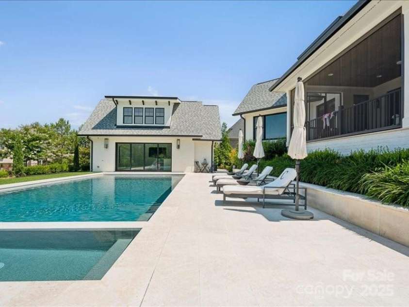 4208 Antioch Church Road, Weddington, NC 28104.  MLS# CAR4282332, YatesRealty ID 26291. Pool and Pool House View - Photo is of a prior built one that is proposed here