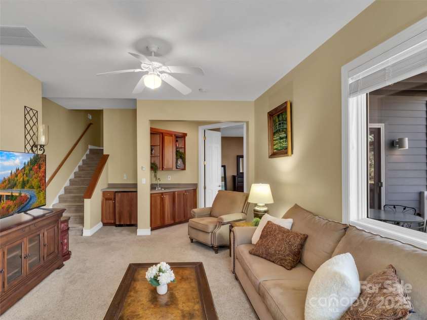 78 Aster Lane, Waynesville, NC 28786.  MLS# CAR4240828, YatesRealty ID 2630. Lower Level Family Room