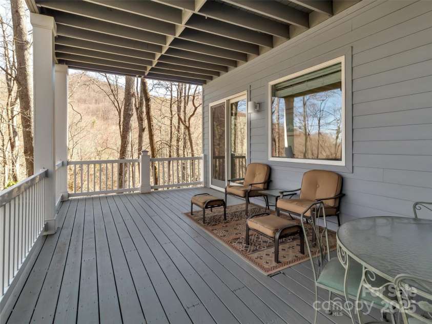 78 Aster Lane, Waynesville, NC 28786.  MLS# CAR4240828, YatesRealty ID 2630. Lower Level Porch