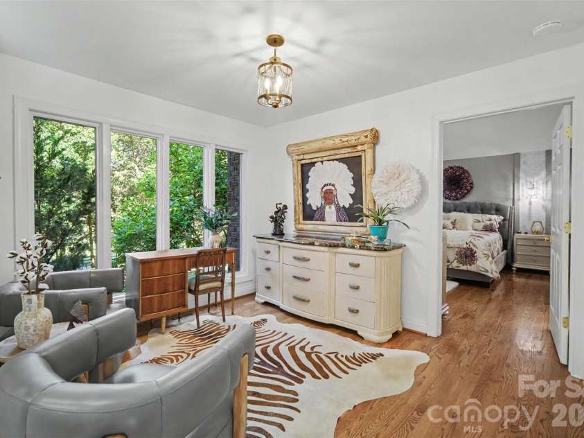 9701 Deer Run Road, Waxhaw, NC 28173.  MLS# CAR4382004, YatesRealty ID 26310. Open study area into primary bedroom