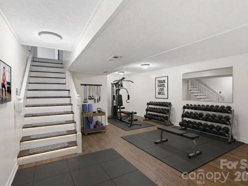38 Nixon Terrace, Asheville, NC 28805.  MLS# CAR4385121, YatesRealty ID 26316. Virtually staged lower level bonus room