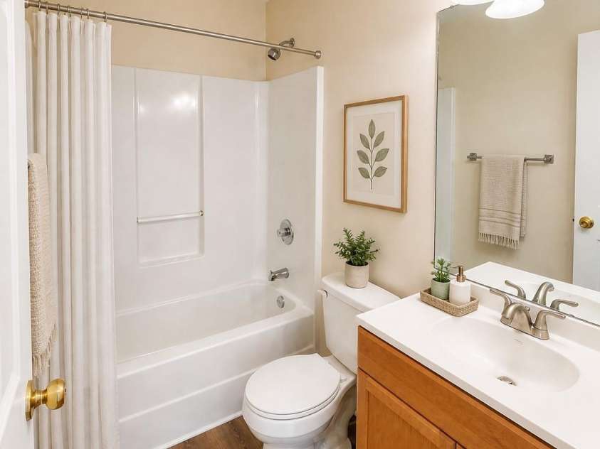 3024 Dairy Farm Drive, Monroe, NC 28110.  MLS# CAR4376209, YatesRealty ID 26326. Full Bath with Virtual Staging