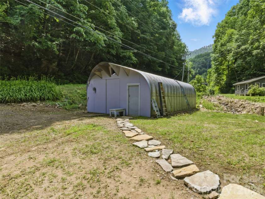 3829 Coxes Creek Road, Burnsville, NC 28714.  MLS# CAR4246043, YatesRealty ID 26331. Path to Outdoor Workshop
