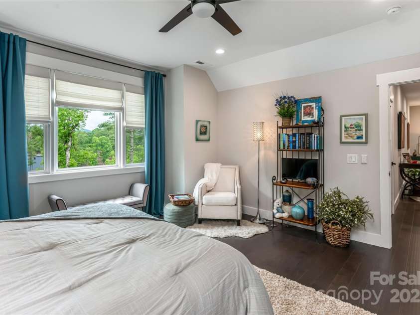 99 Timber Ridge Circle, Leicester, NC 28748.  MLS# CAR4261067, YatesRealty ID 26347. Bedroom with a view