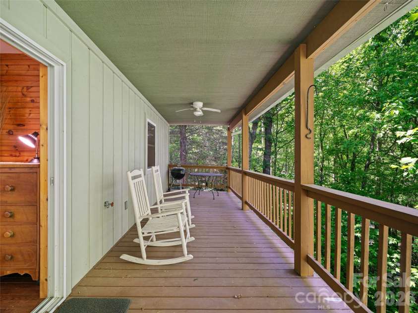 142 Wildflower Road, Spruce Pine, NC 28777.  MLS# CAR4384771, YatesRealty ID 26353. Covered Back Deck