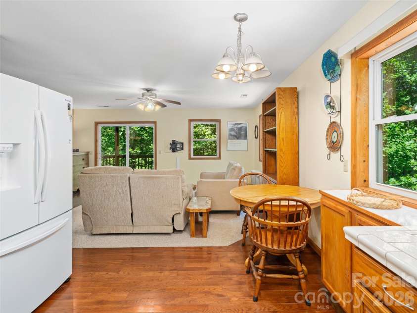 142 Wildflower Road, Spruce Pine, NC 28777.  MLS# CAR4384771, YatesRealty ID 26353. Kitchen/ Living Room