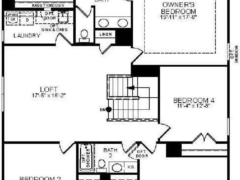126 Longwood Road, Mooresville, NC 28115.  MLS# CAR4269114, YatesRealty ID 26382. Second floor layout