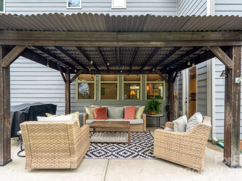 858 Double Oak Lane, Concord, NC 28025.  MLS# CAR4378492, YatesRealty ID 26385. Back Patio
