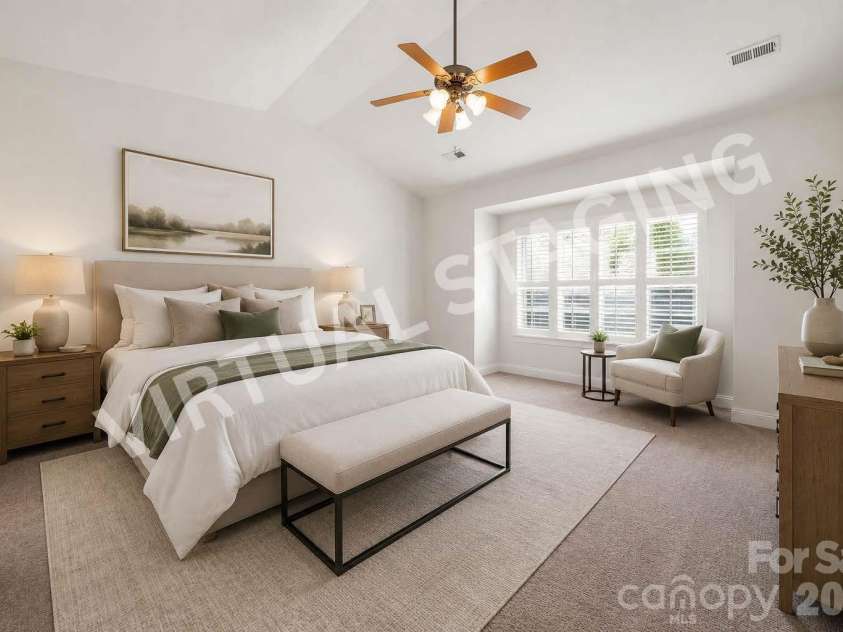 4127 Twenty Grand Drive, Indian Trail, NC 28079.  MLS# CAR4380595, YatesRealty ID 26391. Primary bedroom - virtually staged