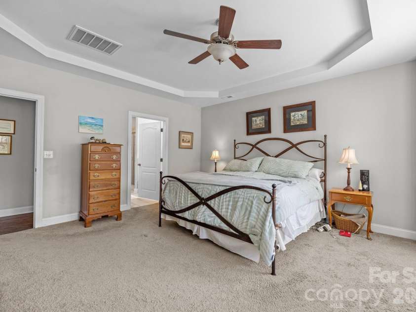 4697 Rinaldo Road, York, SC 29745.  MLS# CAR4380475, YatesRealty ID 26392. Primary bedroom with tray ceiling