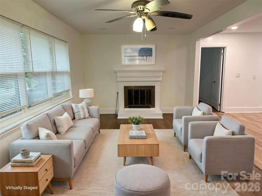 1662 Browns Avenue, Charlotte, NC 28208.  MLS# CAR4385030, YatesRealty ID 26393. Virtually Staged Living Room