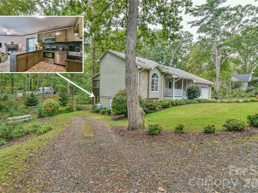 145 Fox Glen Drive, Arden, NC 28704.  MLS# CAR4134713, YatesRealty ID 26394. Separate driveway to lower level large apartment