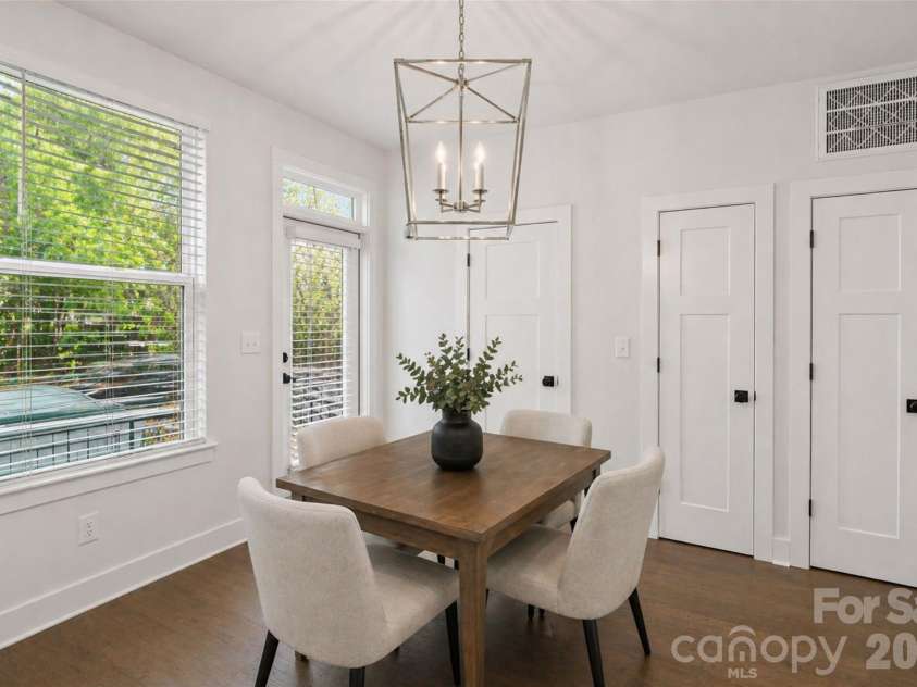 5040 York Park Lane, Charlotte, NC 28217.  MLS# CAR4375245, YatesRealty ID 26395. Dining Area (Virtually Staged)