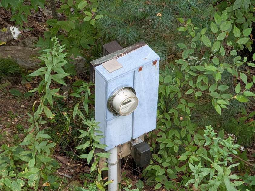 1605 Golden Road, Lake Toxaway, NC 28747.  MLS# CAR4179199, YatesRealty ID 264. Electric pole drop