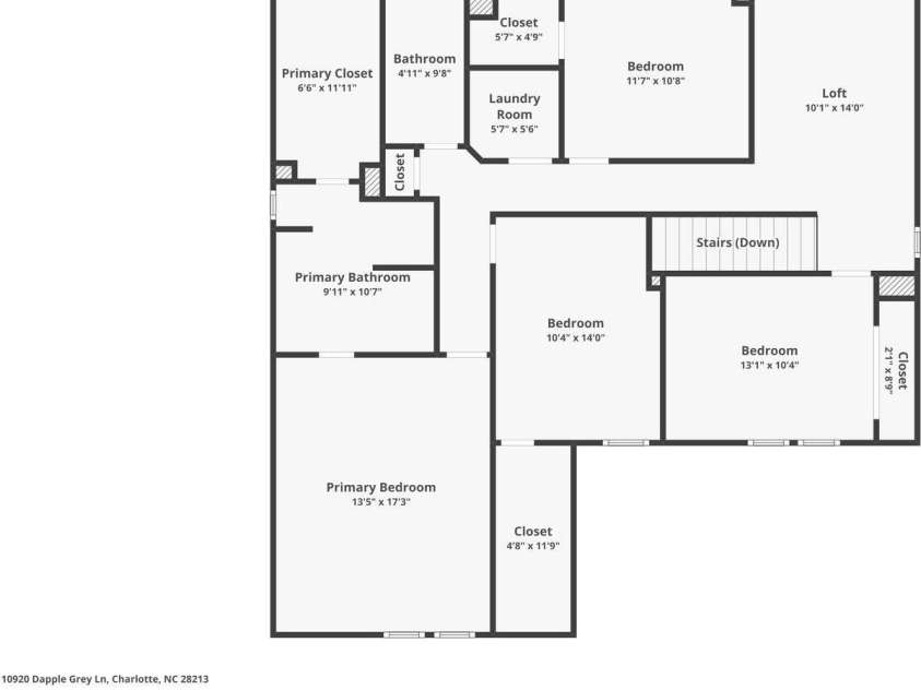 10920 Dapple Grey Lane, Charlotte, NC 28213.  MLS# CAR4277873, YatesRealty ID 26406. 