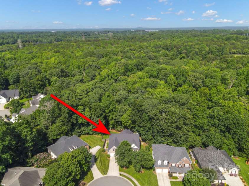 7025 Sedgebrook Drive, Stanley, NC 28164.  MLS# CAR4276849, YatesRealty ID 26407. Aerial