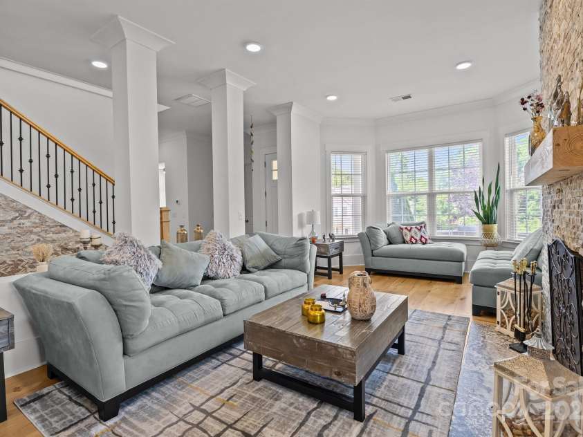 2117 Middlebridge Court, Fort Mill, SC 29715.  MLS# CAR4270419, YatesRealty ID 2642. Towering column living room